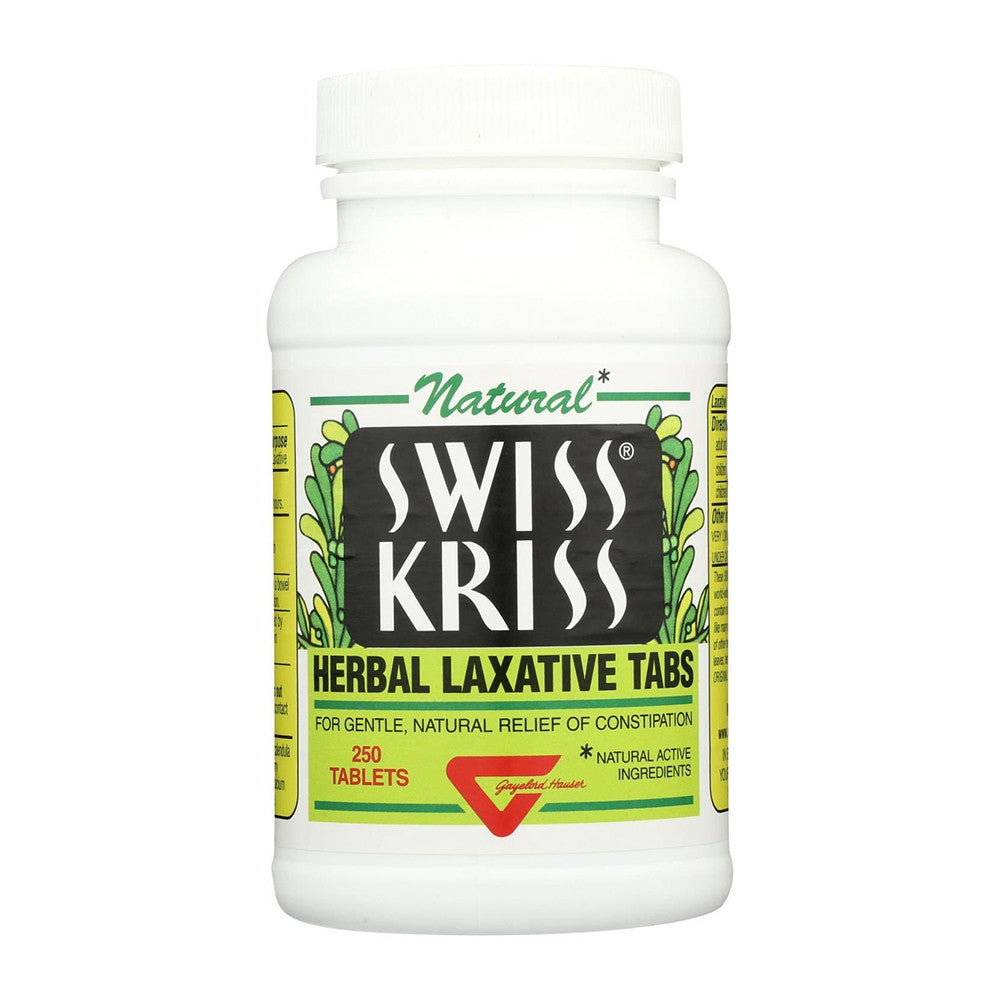 Swiss Kriss Herbal Laxative Tablets, 250 Ea